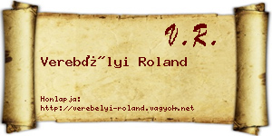 Verebélyi Roland névjegykártya
