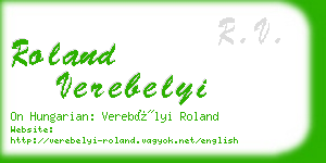 roland verebelyi business card